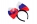 Čelenka so svietiacou mašľou s motívom slovenskej vlajky 