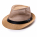 Letný klobúk s koženou packou