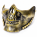 Maska karnevalová - Lebka - zlatá